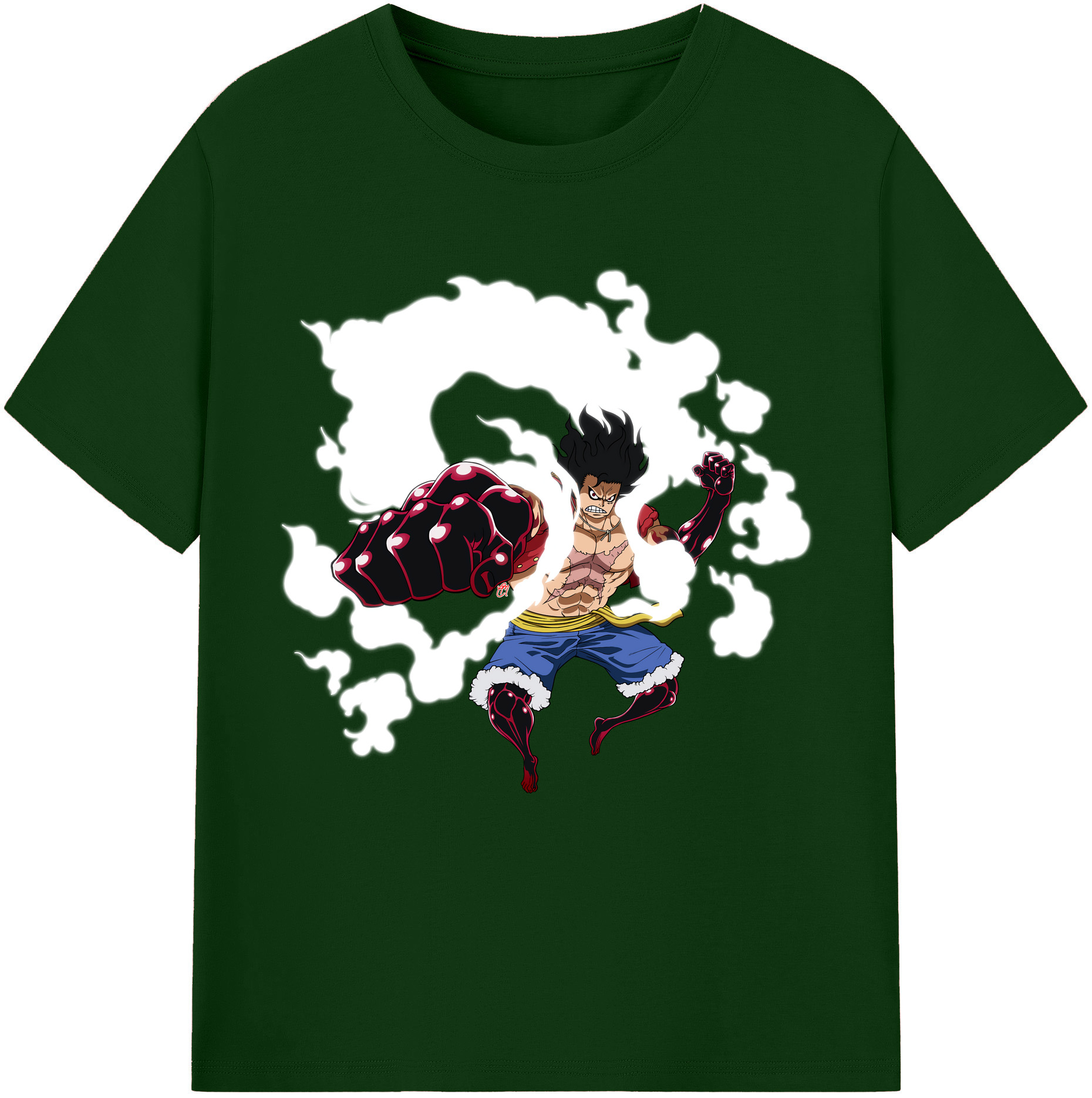 ワンピース モンキー・D・ルフィ ONE PIECE Monkey D. Luffy 綿100％半袖Tシャツ（フロントプリント）